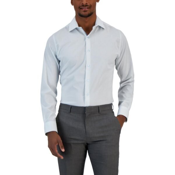 Bar III Mens Window Pane Stretch Button-Down Shirt