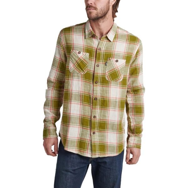 Reef Mens Hedford Cotton Plaid Button-Down Shirt - Image 2