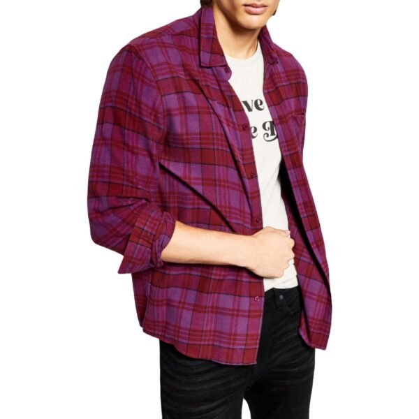 And Now This Mens Flannel Collared Button-Down Shirt