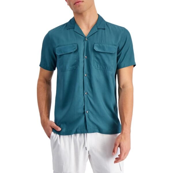 INC Mens Utility Collar Button-Down Shirt - Image 2